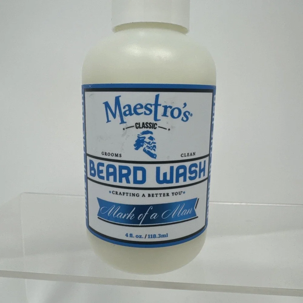 5 Bottles - Maestro's Classic Beard Wash - Mark of A Man 4oz Made In The USA